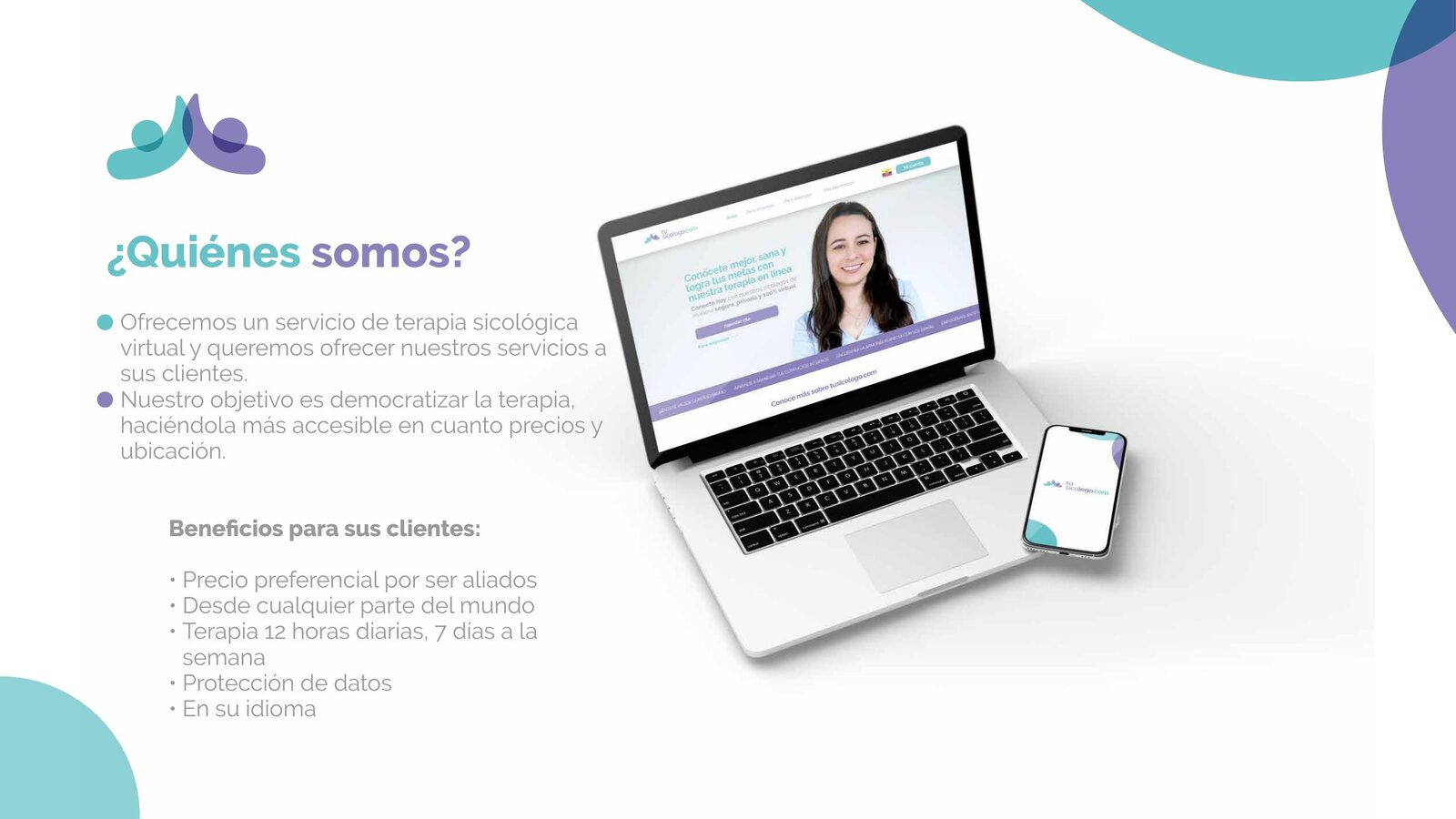 Aplicación digital del servicio de TuSicologo.com.